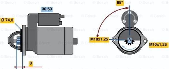 BOSCH 0 986 014 541 - Motorino d'avviamento autozon.pro