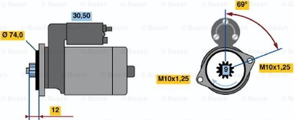 BOSCH 0 986 014 501 - Motorino d'avviamento autozon.pro