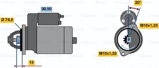 BOSCH 0 986 014 531 - Motorino d'avviamento autozon.pro