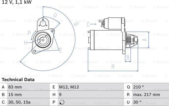 BOSCH 0 986 014 640 - Motorino d'avviamento autozon.pro