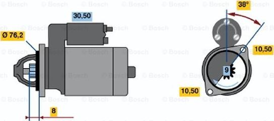 BOSCH 0 986 014 610 - Motorino d'avviamento autozon.pro