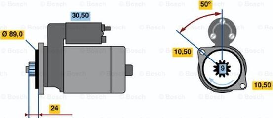 BOSCH 0 986 014 091 - Motorino d'avviamento autozon.pro