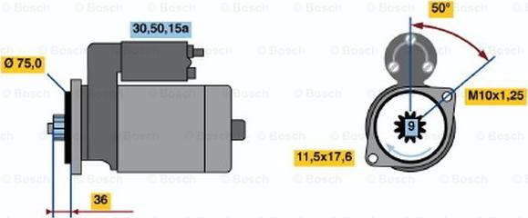 BOSCH 0 986 014 041 - Motorino d'avviamento autozon.pro