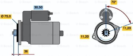 BOSCH 0 986 014 051 - Motorino d'avviamento autozon.pro