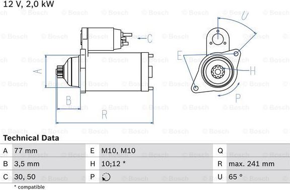 BOSCH 0 986 014 141 - Motorino d'avviamento autozon.pro