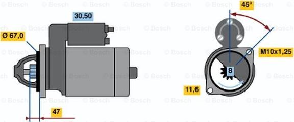 BOSCH 0 986 014 111 - Motorino d'avviamento autozon.pro