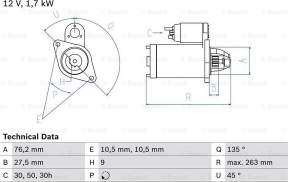 BOSCH 0 986 014 890 - Motorino d'avviamento autozon.pro