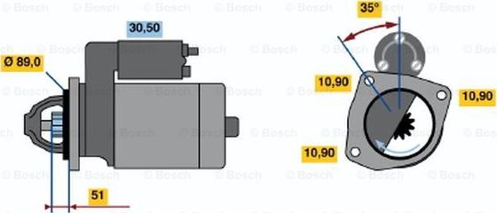 BOSCH 0 986 014 850 - Motorino d'avviamento autozon.pro