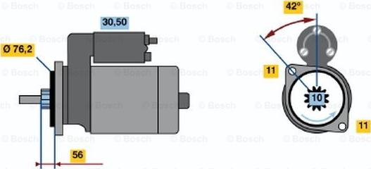 BOSCH 0 986 014 810 - Motorino d'avviamento autozon.pro