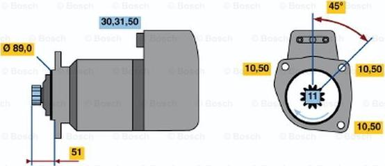 BOSCH 0 986 014 870 - Motorino d'avviamento autozon.pro