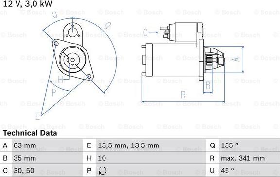 BOSCH 0 986 014 740 - Motorino d'avviamento autozon.pro