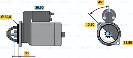 BOSCH 0 986 014 730 - Motorino d'avviamento autozon.pro