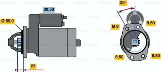 BOSCH 0 986 015 411 - Motorino d'avviamento autozon.pro