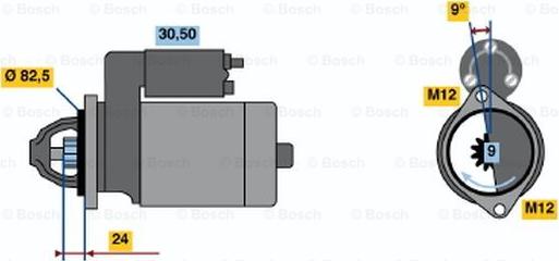 BOSCH 0 986 015 540 - Motorino d'avviamento autozon.pro