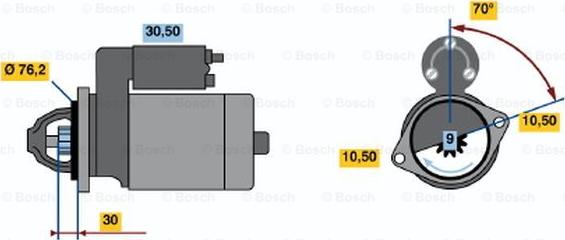 BOSCH 0 986 015 560 - Motorino d'avviamento autozon.pro