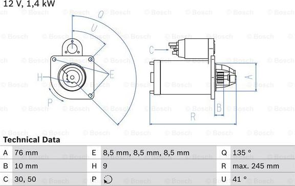 BOSCH 0 986 015 600 - Motorino d'avviamento autozon.pro