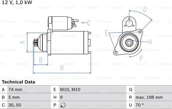 BOSCH 0 986 015 001 - Motorino d'avviamento autozon.pro