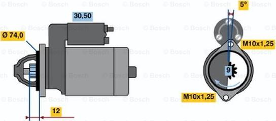 BOSCH 0 986 015 031 - Motorino d'avviamento autozon.pro