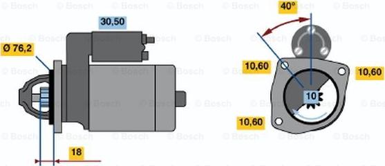 BOSCH 0 986 015 190 - Motorino d'avviamento autozon.pro