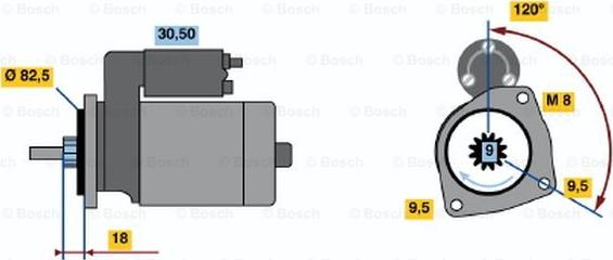 BOSCH 0 986 015 320 - Motorino d'avviamento autozon.pro