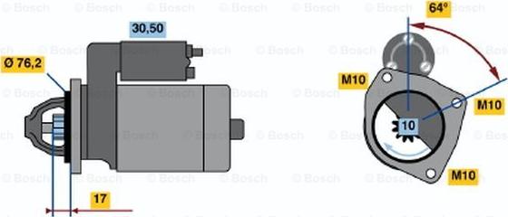 BOSCH 0 986 015 270 - Motorino d'avviamento autozon.pro