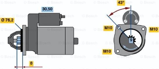 BOSCH 0 986 015 230 - Motorino d'avviamento autozon.pro