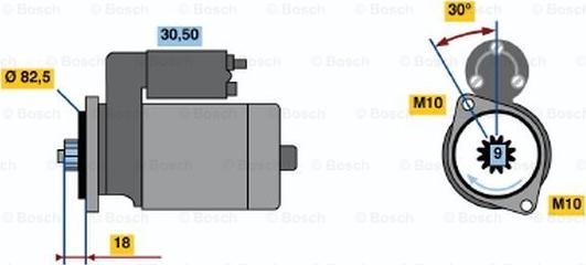 BOSCH 0 986 015 791 - Motorino d'avviamento autozon.pro