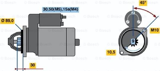 BOSCH 0 986 015 740 - Motorino d'avviamento autozon.pro