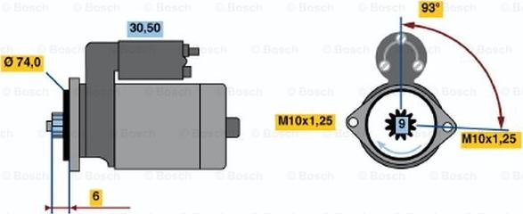 BOSCH 0 986 015 761 - Motorino d'avviamento autozon.pro