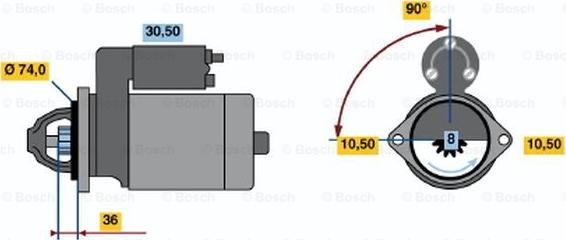 BOSCH 0 986 015 781 - Motorino d'avviamento autozon.pro