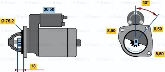 BOSCH 0 986 016 910 - Motorino d'avviamento autozon.pro