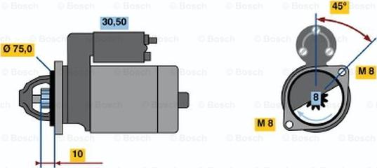 BOSCH 0 986 016 451 - Motorino d'avviamento autozon.pro