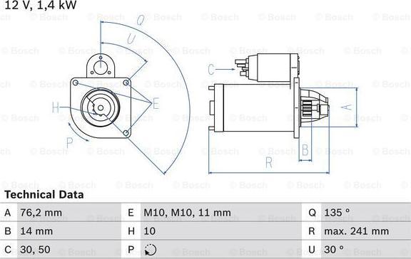 BOSCH 0 986 016 470 - Motorino d'avviamento autozon.pro