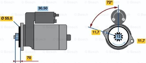 BOSCH 0 986 016 511 - Motorino d'avviamento autozon.pro