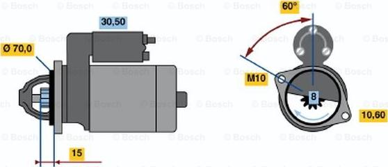 BOSCH 0 986 016 581 - Motorino d'avviamento autozon.pro