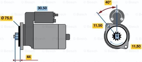 BOSCH 0 986 016 651 - Motorino d'avviamento autozon.pro