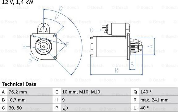 BOSCH 0 986 016 660 - Motorino d'avviamento autozon.pro