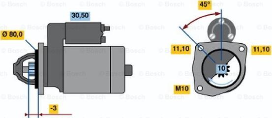 BOSCH 0 986 016 611 - Motorino d'avviamento autozon.pro