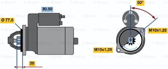 BOSCH 0 986 016 001 - Motorino d'avviamento autozon.pro