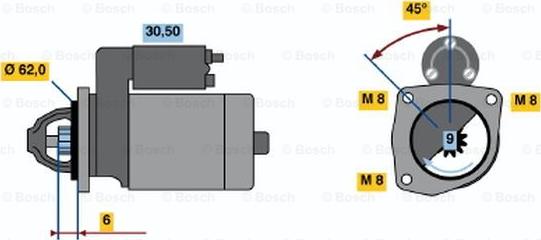 BOSCH 0 986 016 130 - Motorino d'avviamento autozon.pro