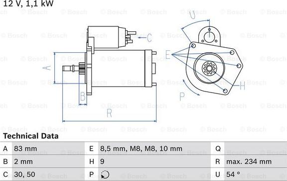 BOSCH 0 986 016 800 - Motorino d'avviamento autozon.pro