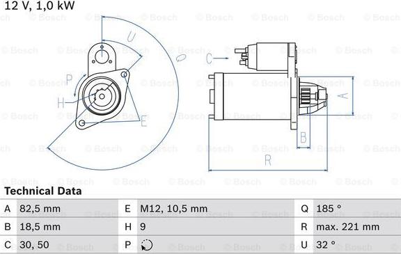 BOSCH 0 986 016 880 - Motorino d'avviamento autozon.pro