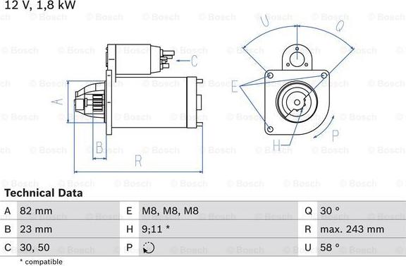 BOSCH 0 986 016 870 - Motorino d'avviamento autozon.pro