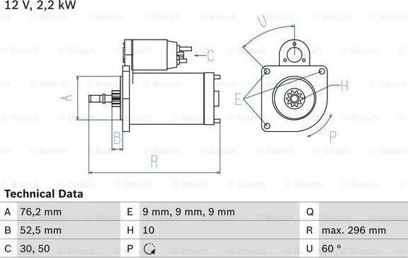 BOSCH 0 986 016 340 - Motorino d'avviamento autozon.pro