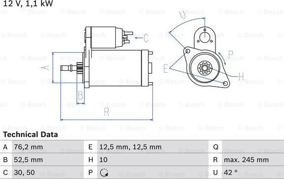 BOSCH 0 986 016 300 - Motorino d'avviamento autozon.pro