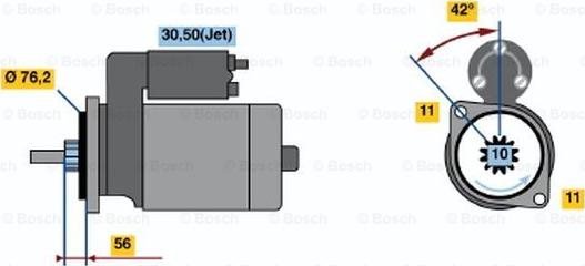 BOSCH 0 986 016 310 - Motorino d'avviamento autozon.pro