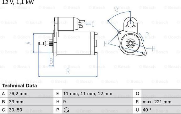 BOSCH 0 986 016 290 - Motorino d'avviamento autozon.pro