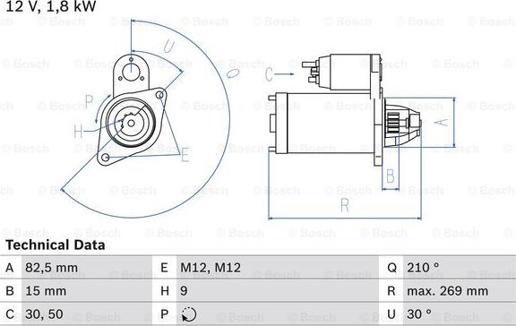 BOSCH 0 986 016 240 - Motorino d'avviamento autozon.pro