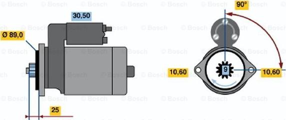 BOSCH 0 986 016 261 - Motorino d'avviamento autozon.pro