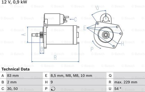 BOSCH 0 986 016 790 - Motorino d'avviamento autozon.pro